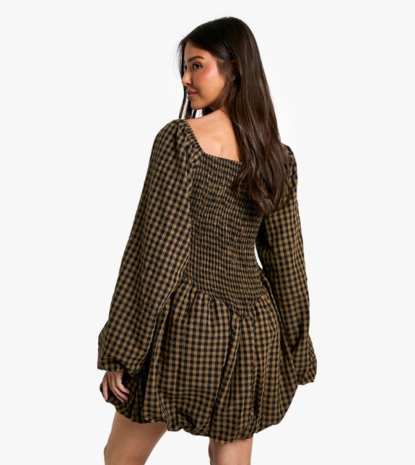 boohoo  Mini Dresses - Brown Casual Dresses