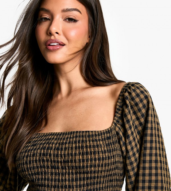 boohoo  Mini Dresses - Brown Casual Dresses
