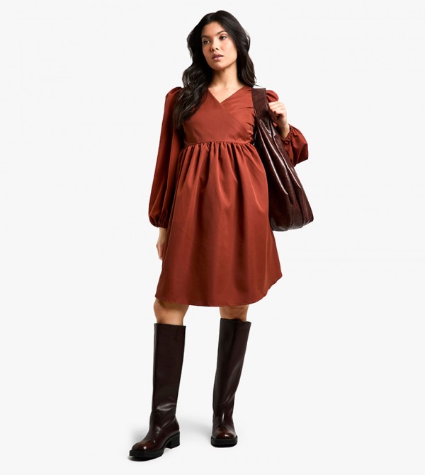 boohoo  Maternity Clothing - Brown Dresses