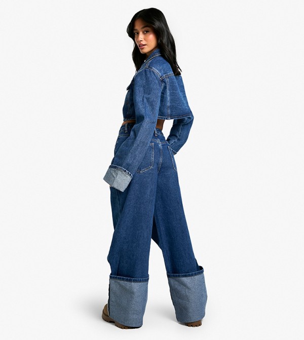 بوهو بوهو - أزرق Wide Leg Jeans