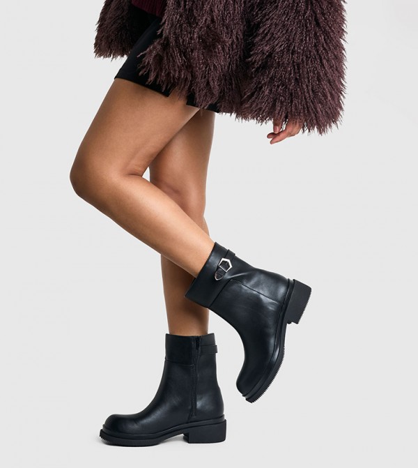 boohoo  Ankle Boots - Black Ankle length Boots