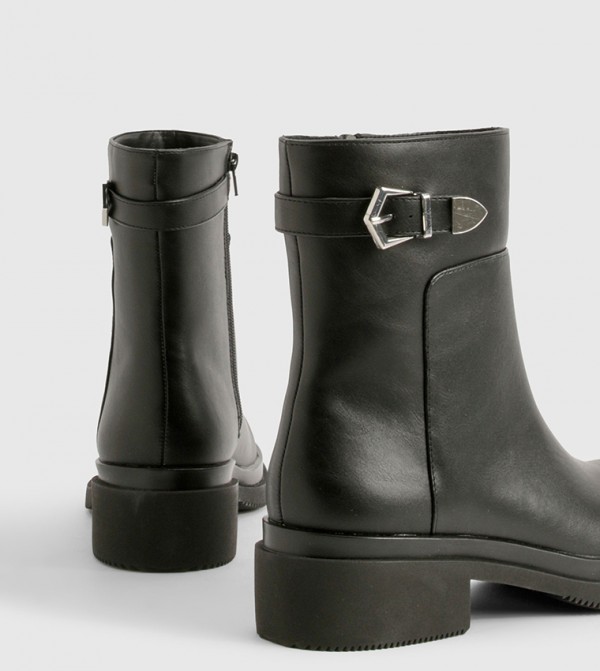 boohoo  Ankle Boots - Black Ankle length Boots