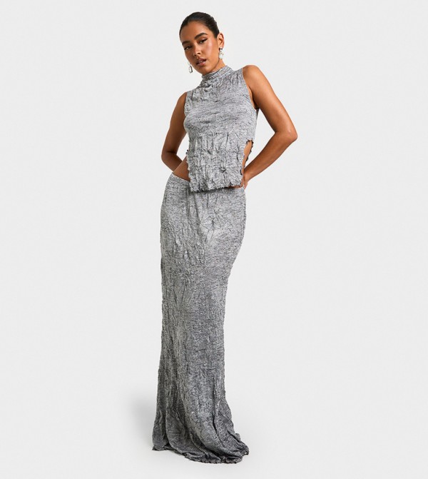 boohoo  Skirts - Grey Maxi Skirts