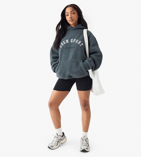 بوهو  هودي - رمادي داكن هودي