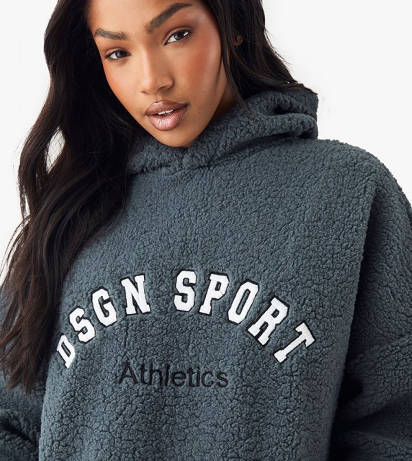 بوهو  هودي - رمادي داكن هودي