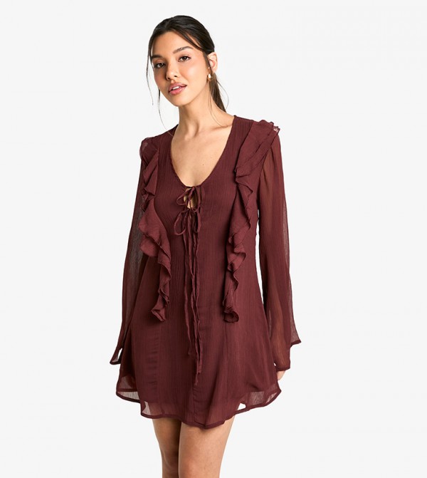 boohoo  style-edit-go - Brown Casual Dresses