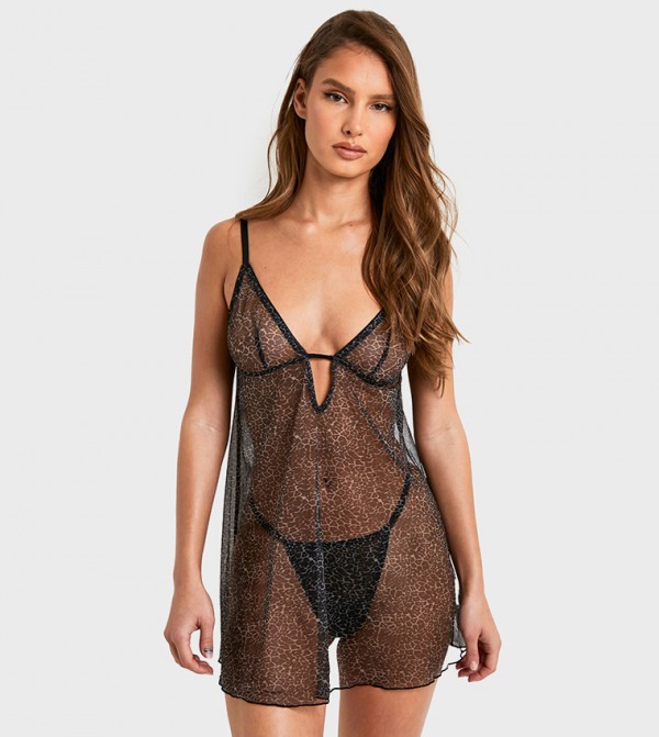 بوهو  لانجري - بني  Babydolls & Bodysuits