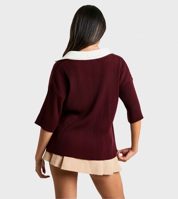 بوهو تيشيرتات - أحمر قمصان بولو