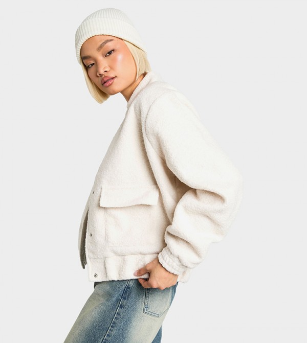boohoo  Jackets & Coats - White Casual Jackets