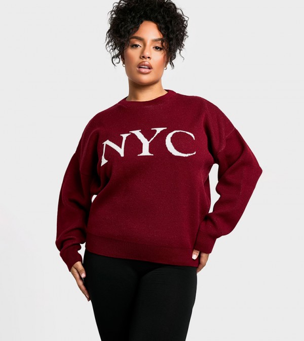 boohoo  Sweaters & Cardigans - Red Sweaters & Cardigans