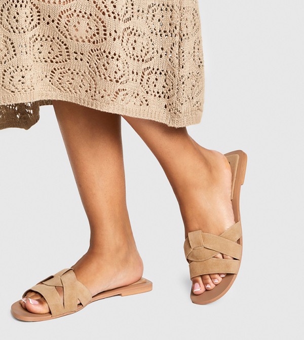 boohoo boohoo - Beige Flat Sandals