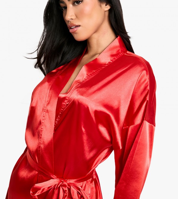 بوهو  - أحمر Night Robes & Kimonos