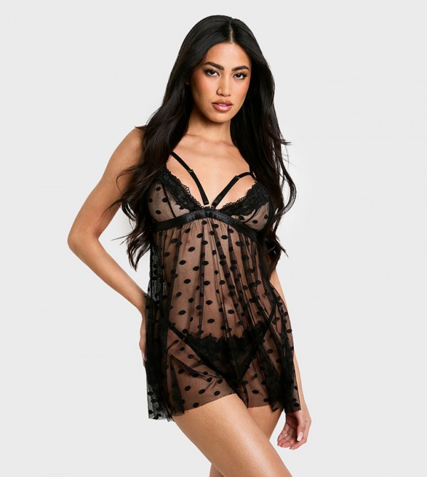 boohoo  - Black Babydolls & Bodysuits