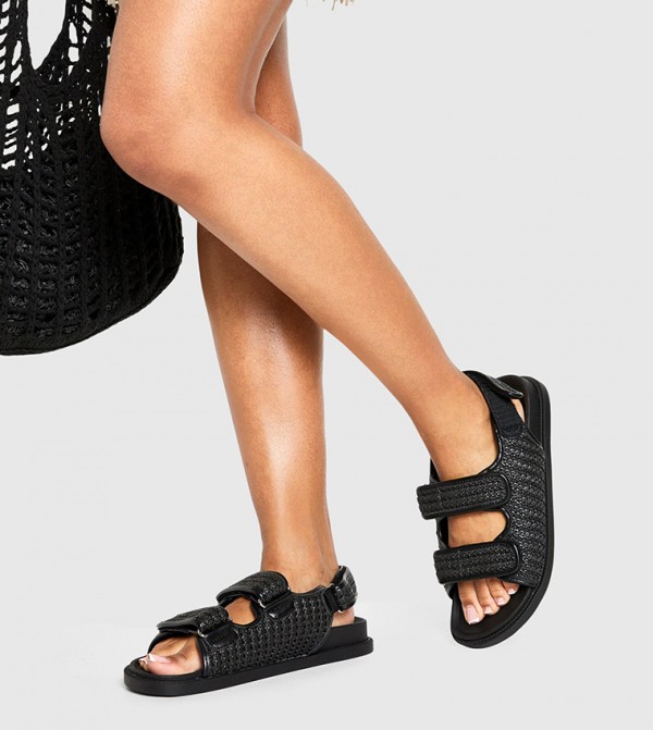 boohoo - Outlet  - Black Flat Sandals