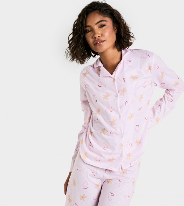 boohoo  Clothing - Pink Pyjama Set