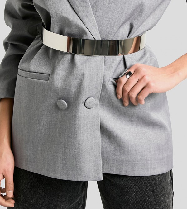 boohoo  Belts - Silver Non Leather Belts