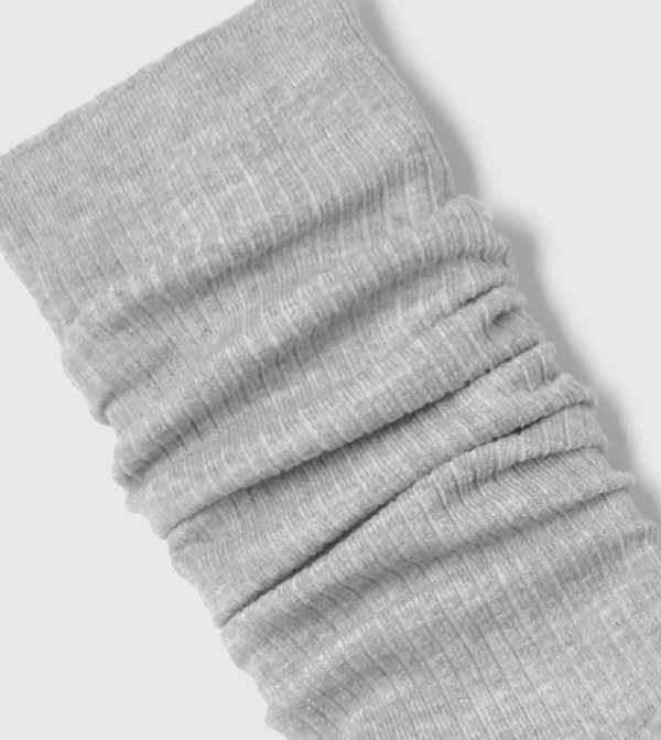 بوهو  جوارب   - رمادي Calf Length Socks