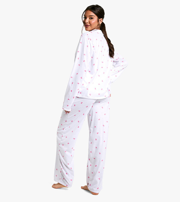boohoo  Clothing - White Pyjama Set