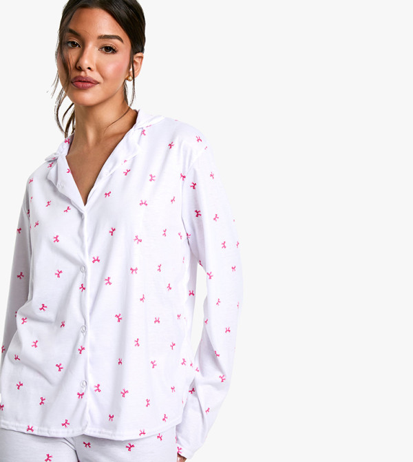 boohoo  Clothing - White Pyjama Set