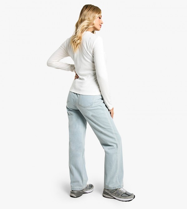 بوهو ملابس حوامل - أزرق فاتح جينز