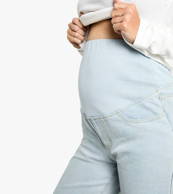 بوهو ملابس حوامل - أزرق فاتح جينز