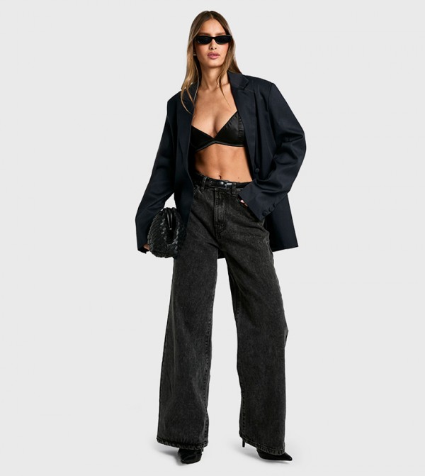 بوهو ملابس - كحلي بليزرات