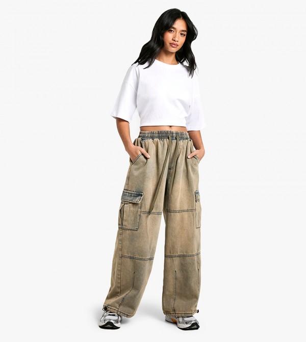 بوهو  بناطيل جينز - أزرق فاتح Wide Leg Jeans