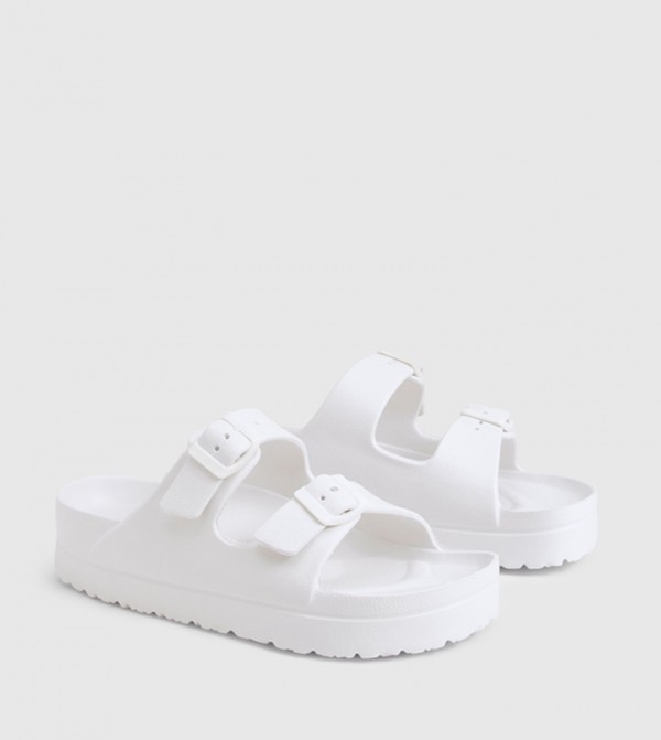 boohoo  Slides - White Slides