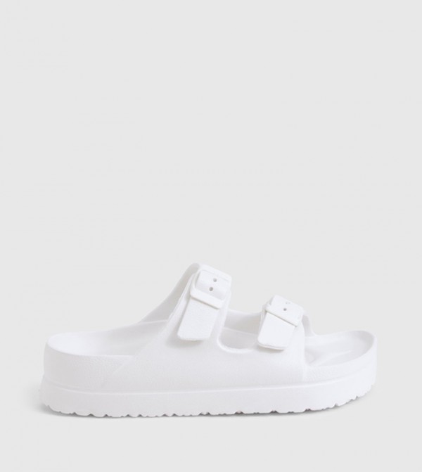 boohoo  Slides - White Slides