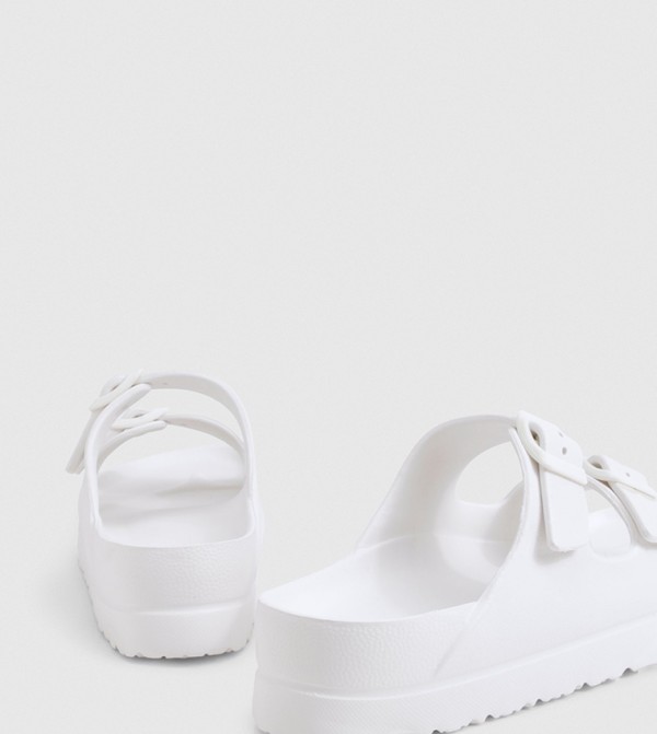 boohoo  Slides - White Slides