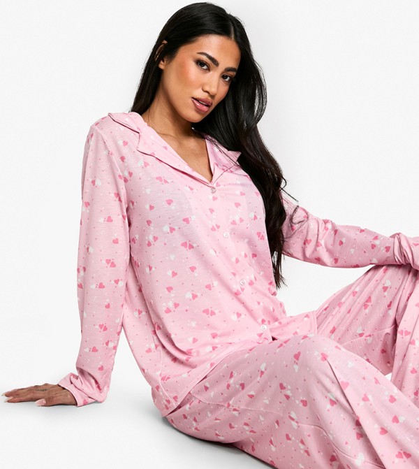 بوهو  ملابس نوم - وردي Pyjama Set
