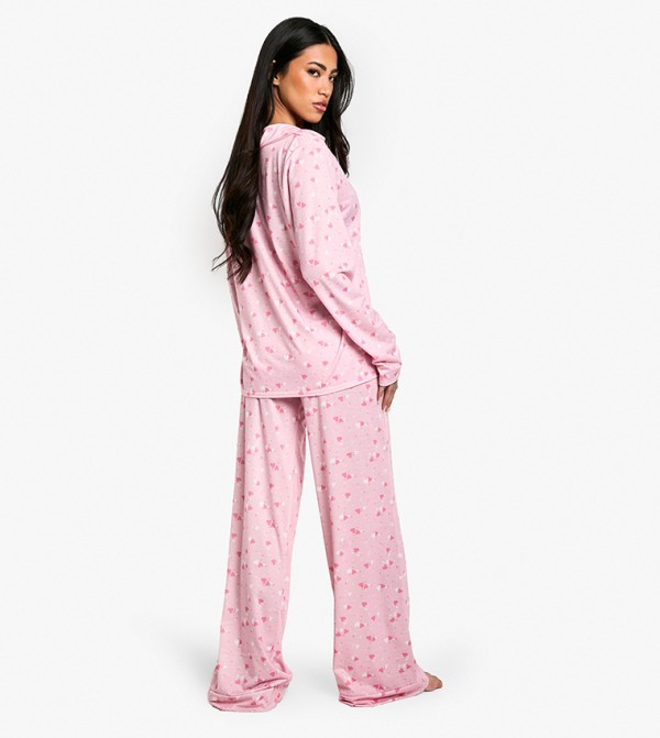 بوهو  ملابس نوم - وردي Pyjama Set