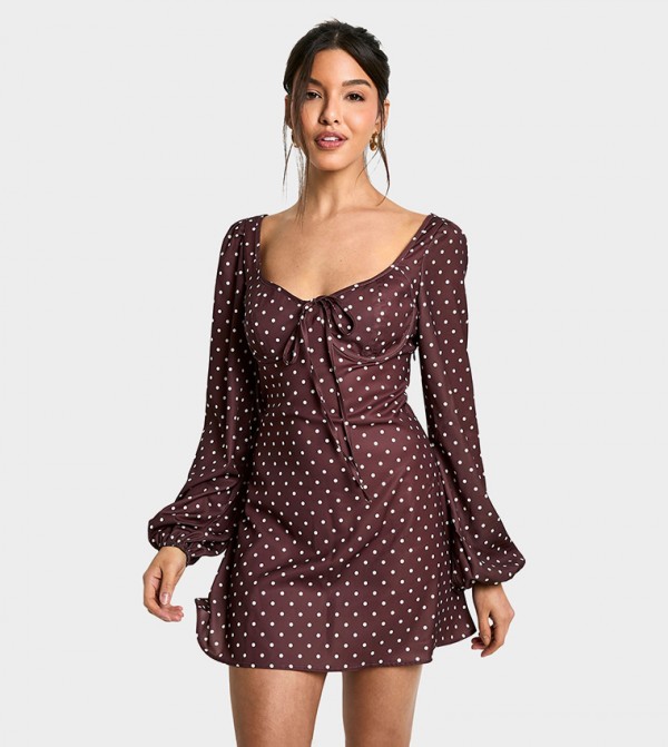 boohoo  Clothing - Brown Mini Dresses