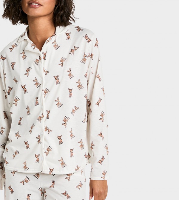 بوهو  ملابس نوم - أبيض Pyjama Set