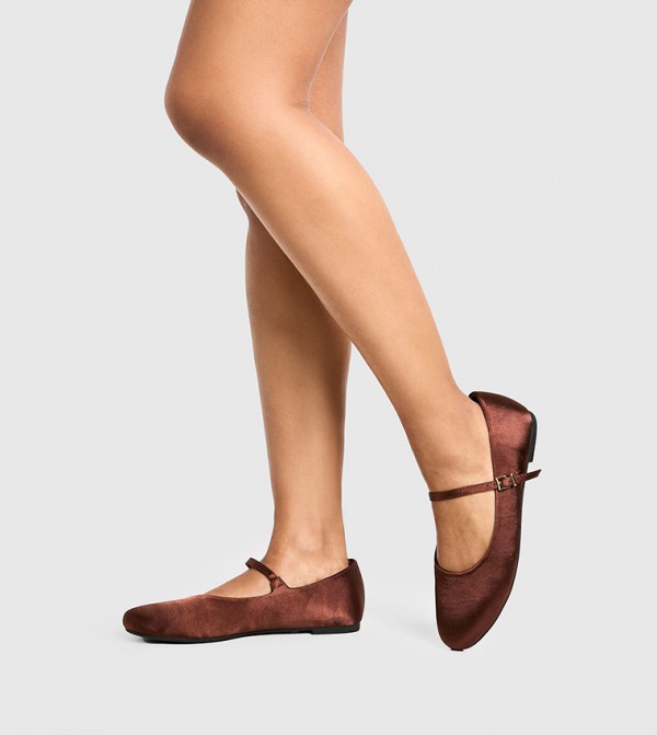 boohoo  Ballerinas - Dark Brown undefined