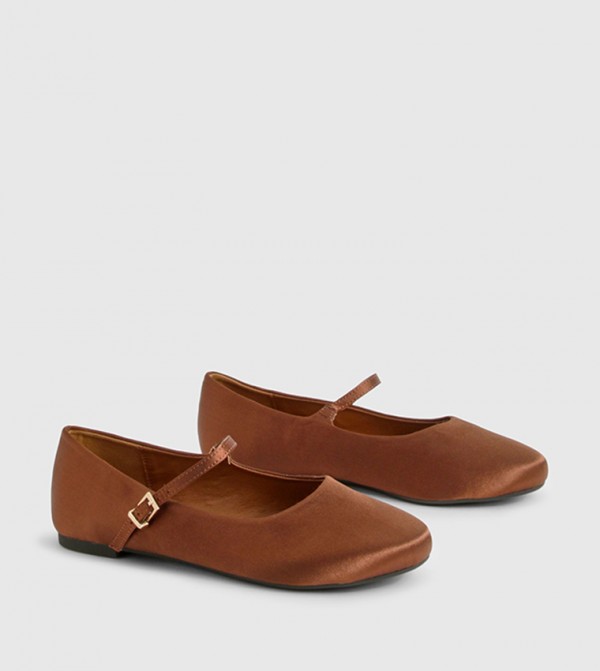 boohoo  Ballerinas - Dark Brown undefined