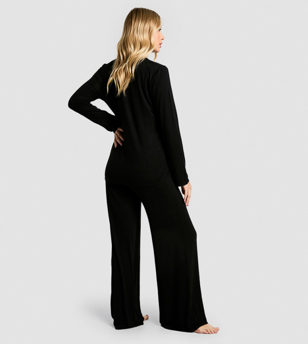 بوهو  ملابس حوامل - أسود ملابس النوم