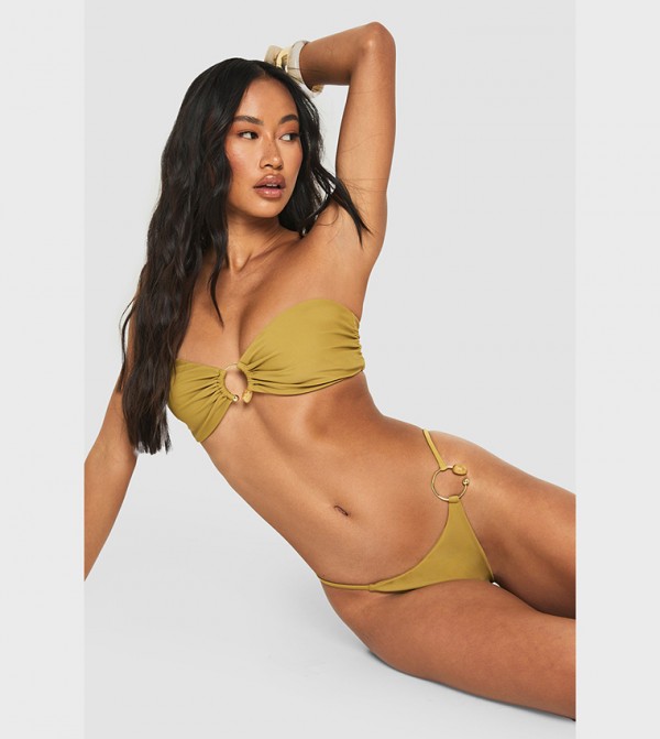 boohoo  Swimwear - Olive Bikini Tops