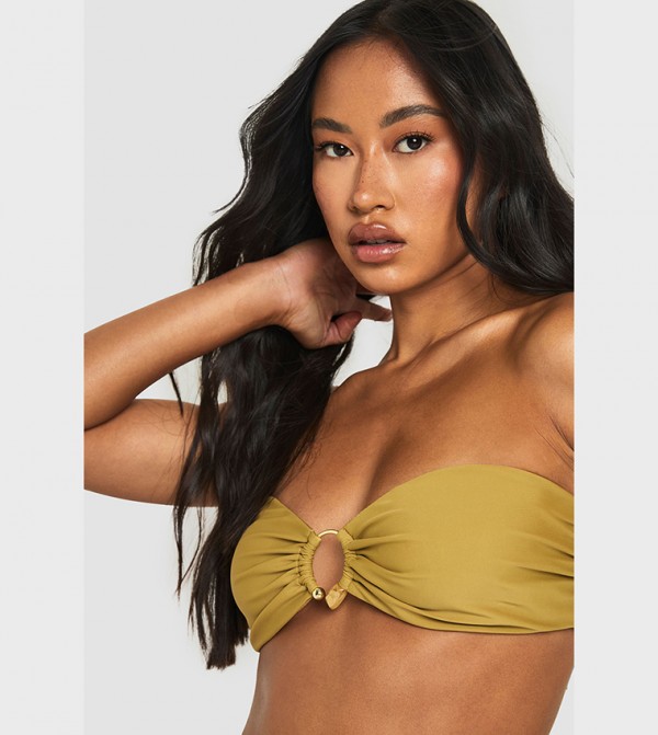 boohoo  Swimwear - Olive Bikini Tops