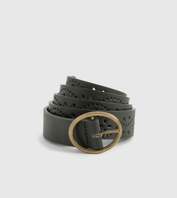 boohoo  Belts - Black Leather Belts