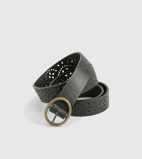 boohoo  Belts - Black Leather Belts