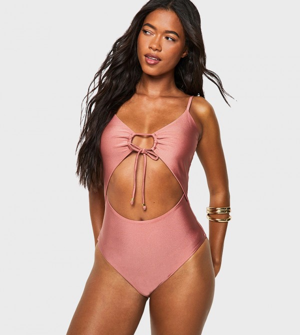بوهو  بدلات سباحة   - وردي Swimsuit