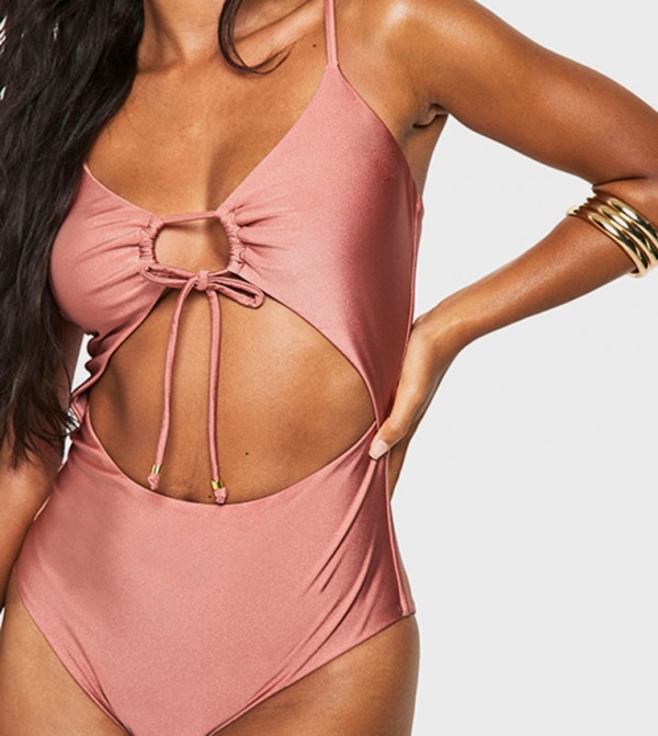 بوهو  بدلات سباحة   - وردي Swimsuit