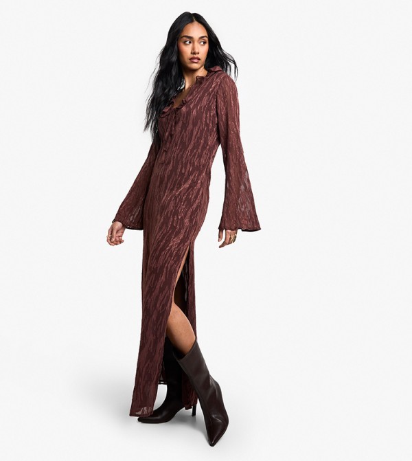 boohoo  Dresses - Brown Maxi Dresses