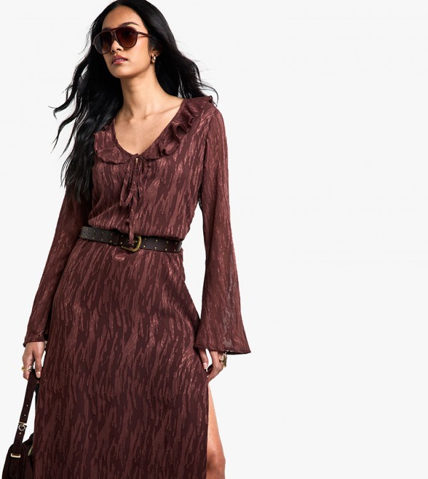 boohoo  Dresses - Brown Maxi Dresses