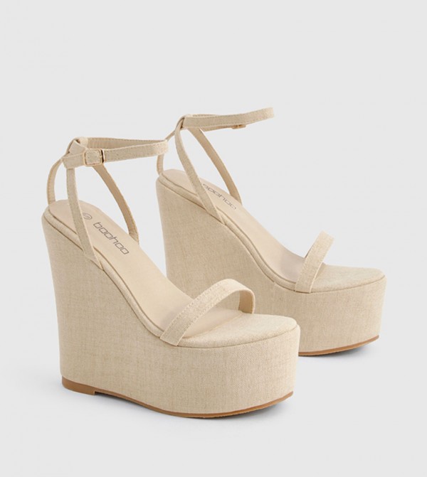 boohoo  Wedges - Beige Wedges