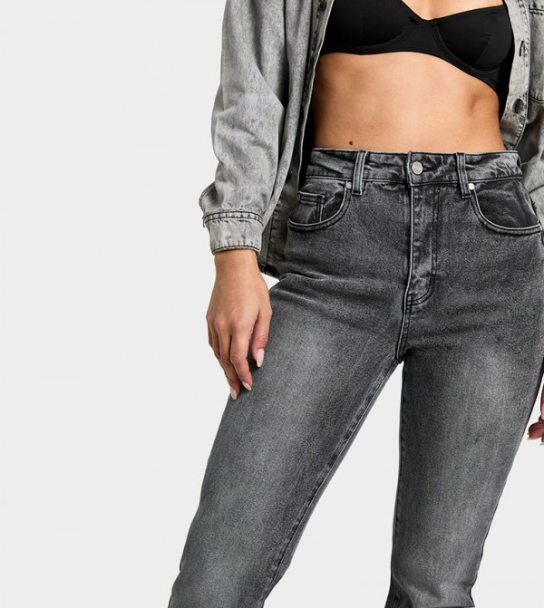 boohoo  Jeans - Grey Bootcut Jeans