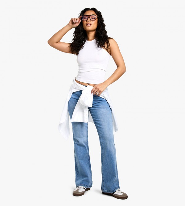 boohoo  - Blue Wide Leg Jeans