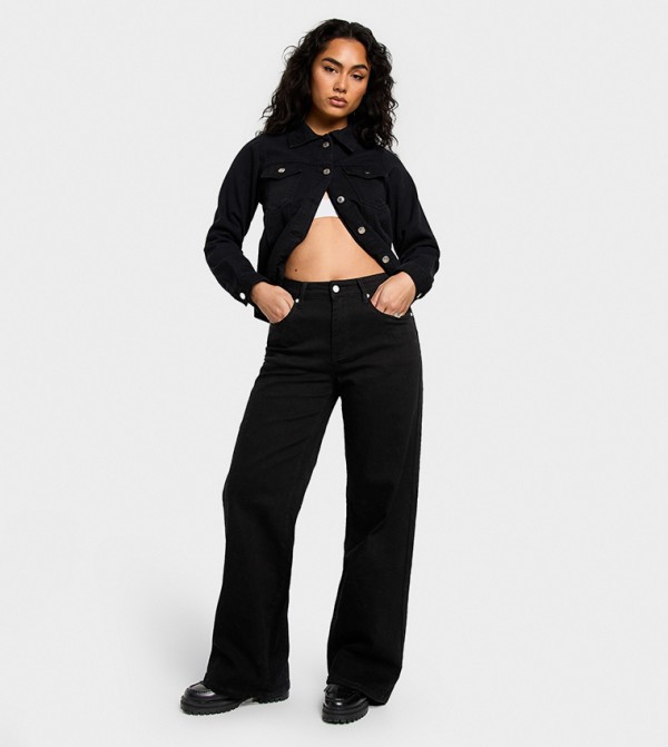 boohoo boohoo - Black Wide Leg Jeans