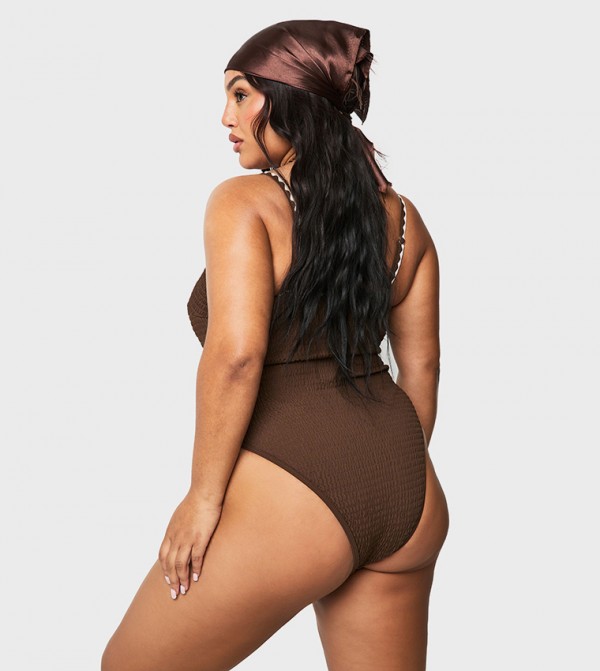 بوهو  ملابس سباحة - بني  Swimsuit